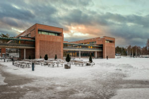 Photo of two buildings from UiA's Campus Kristiansand